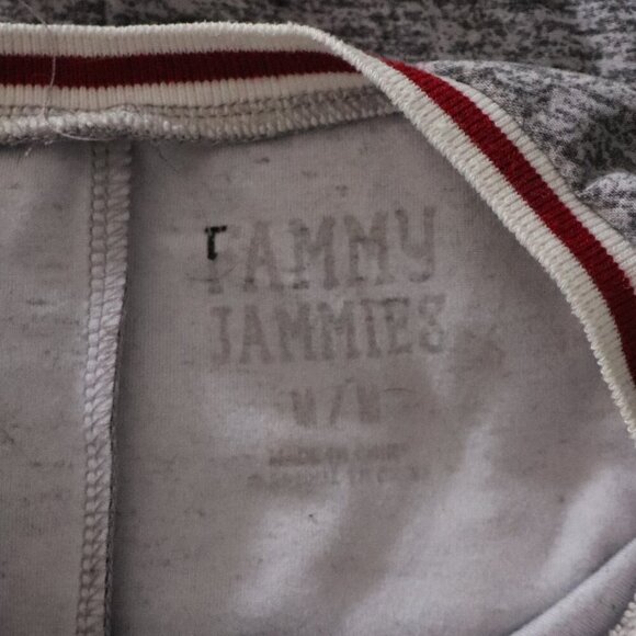 Fammy Jammies Unisex Sz M Grey One Piece Stretch Skinny Buttoned Lounge Pajamas - Picture 14 of 15